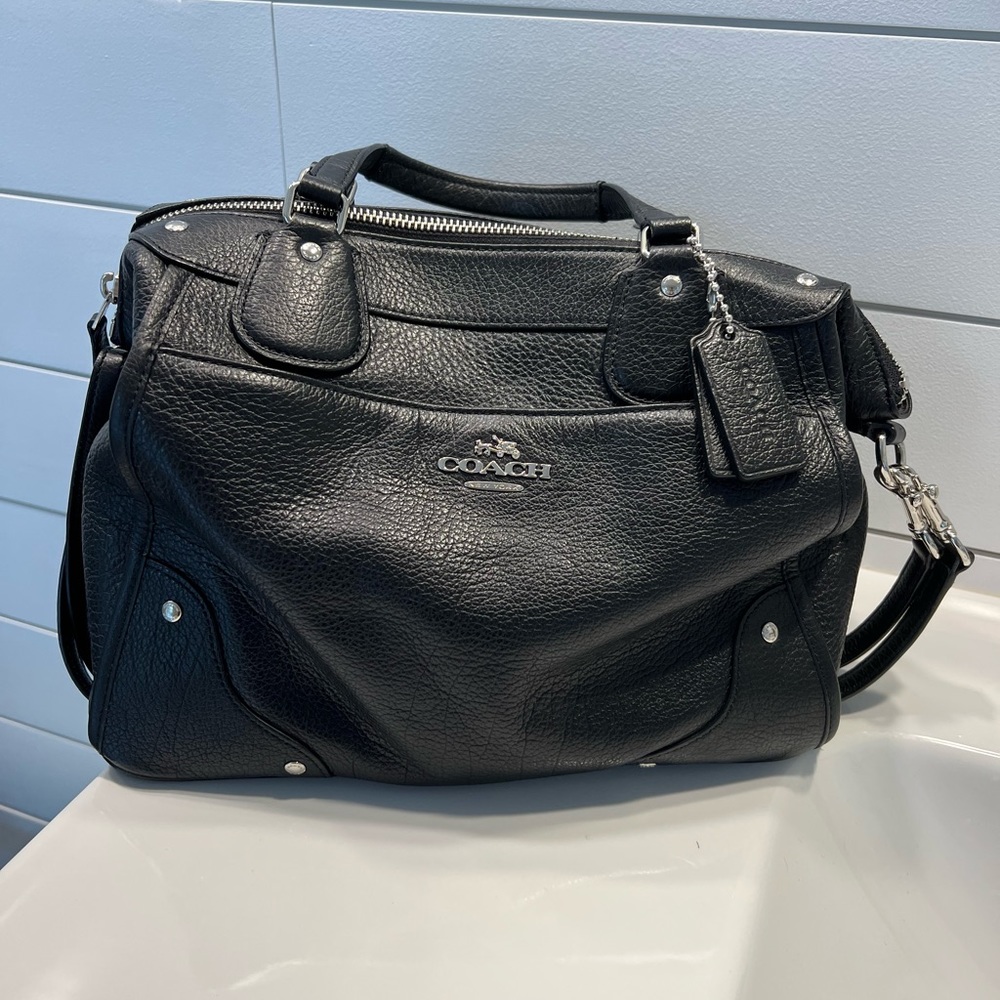 Coach Millie Satchel Black Leather